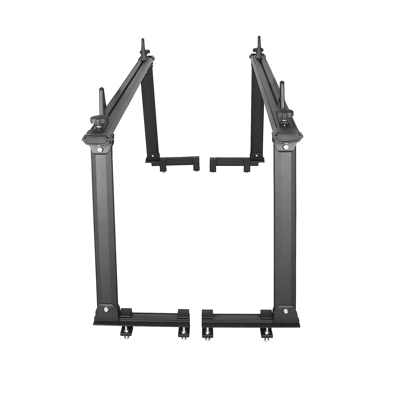 Toyota Tacoma basic universal ladder rack installed on pickup bed, Toyota Tacoma aluminum ladder rack for ladders and construction materials, Toyota Tacoma steel contractor ladder rack with heavy-duty frame, Toyota Tacoma adjustable truck bed ladder rack, Toyota Tacoma over-cab ladder rack for long ladders and lumber, Toyota Tacoma heavy-duty commercial ladder rack, Toyota Tacoma low-profile aluminum ladder rack, Toyota Tacoma platform cargo ladder rack, Toyota Tacoma tonneau-compatible ladder rack, Toyota Tacoma custom-fit ladder rack for 5-foot bed, Toyota Tacoma custom-fit ladder rack for 6-foot bed, Black Toyota Tacoma ladder rack carrying construction equipment,