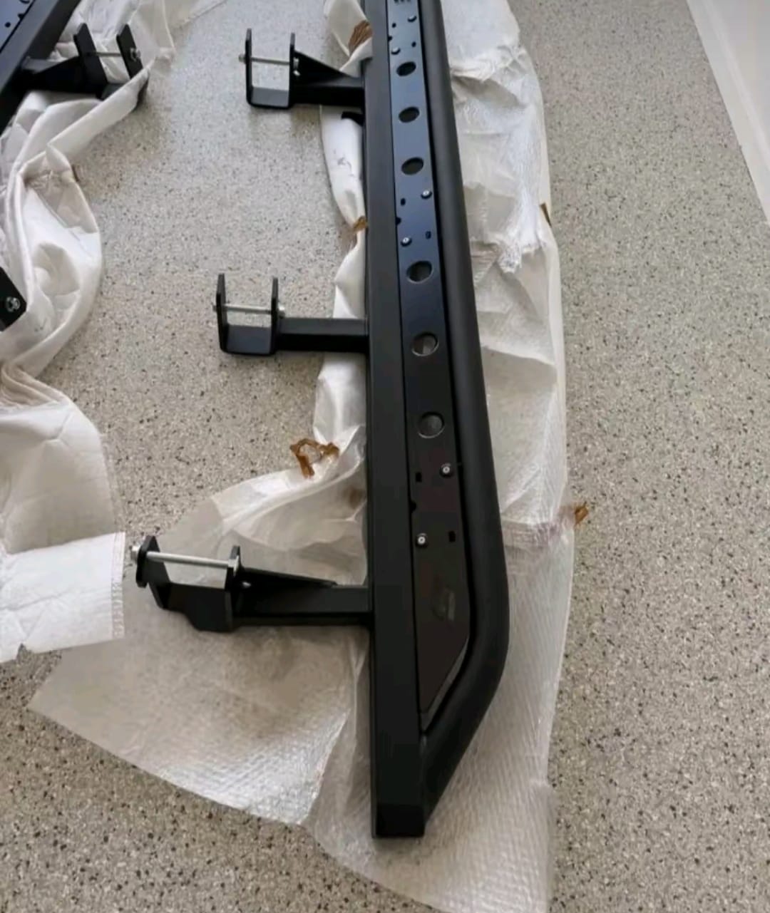 Ford F-150 rock sliders for off-road protection, Ford F-150 heavy-duty steel rock sliders, Ford F-150 bolt-on rock sliders, Ford F-150 frame-mounted rock sliders, Ford F-150 rock sliders with integrated steps, Ford F-150 tube-style off-road rock sliders, Ford F-150 rocker panel protection sliders, Ford F-150 off-road side rock rails, Ford F-150 rock sliders mounted on truck, Ford F-150 premium off-road rock sliders,